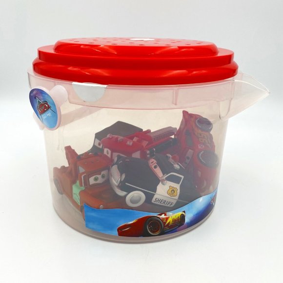 Disney Toys Disney Parks Pixar Cars Bath Toys 5 Piece Tub Bucket